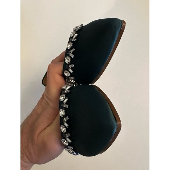 J. Crew Satin Jeweled Zoe D'ORSAY Flats Size 7.0 - Picture 12 of 12